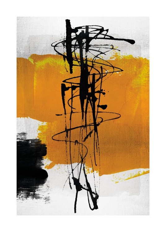Yellow Abstract No1 Plakat