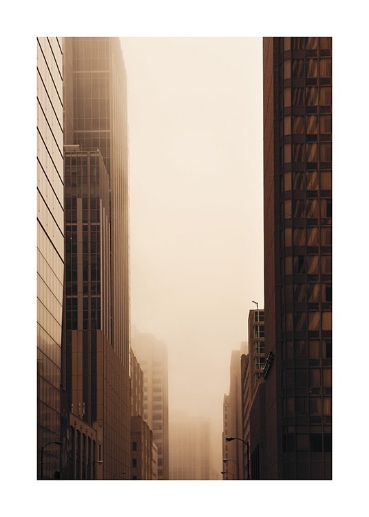  – Zdjęcie mgły między drapaczami chmur