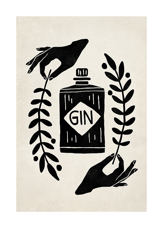 Let the Fun Be Gin Plakat
