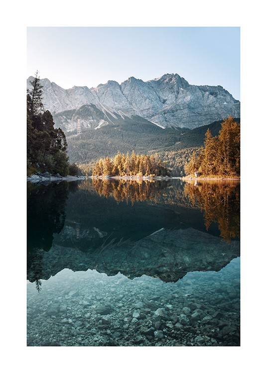 Eibsee Lake Reflection Plakat