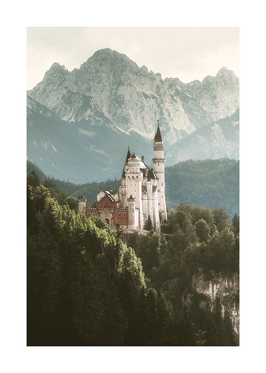 Castle And Mountains Plakat