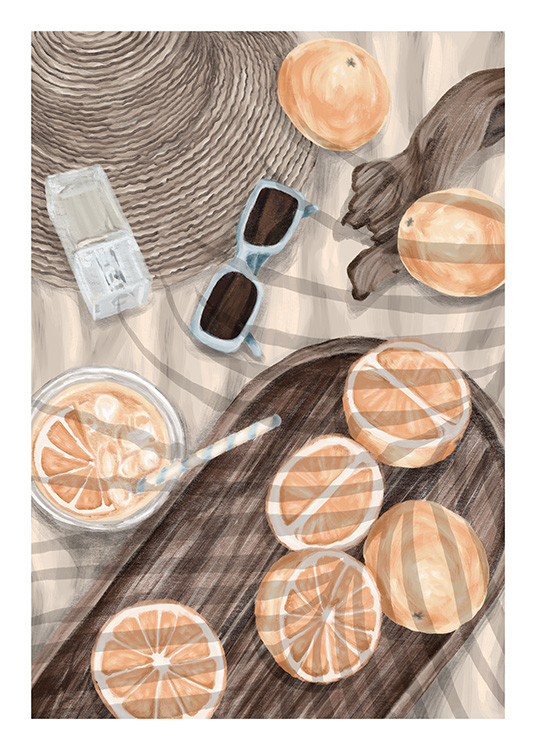 – Plakat przedstawiający letni piknik
