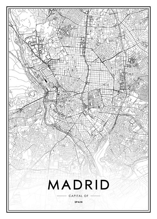 Madrid Map Plakat