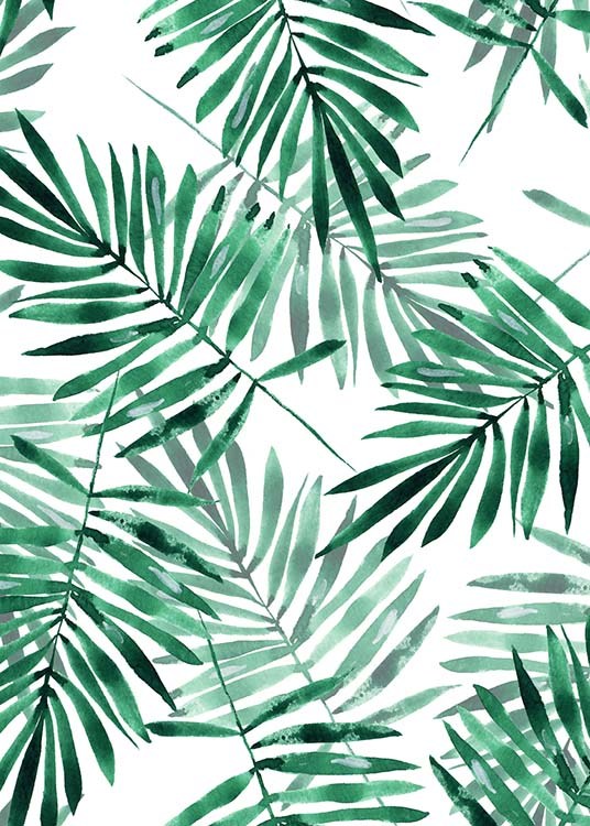 Palm Leaves Pattern Plakat / Sztuka w Desenio AB (2286)
