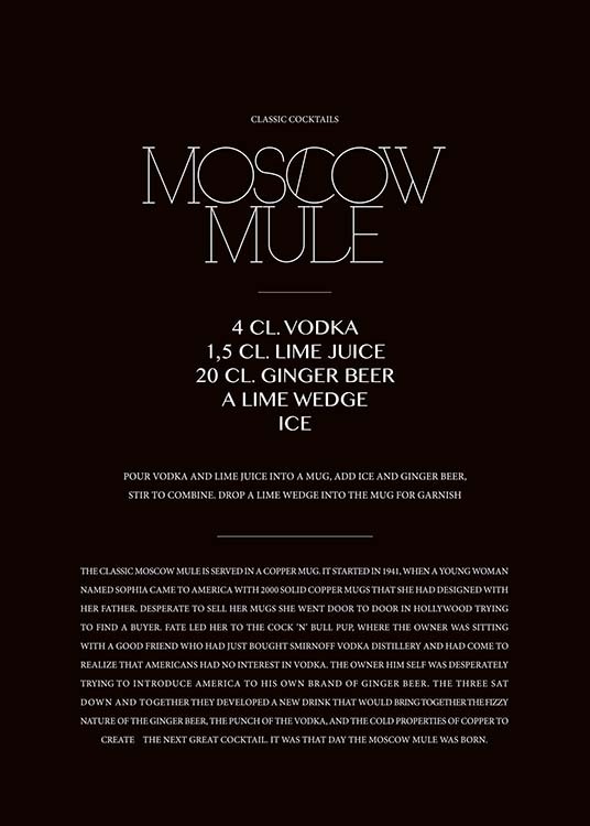 Classic Moscow Mule Plakat