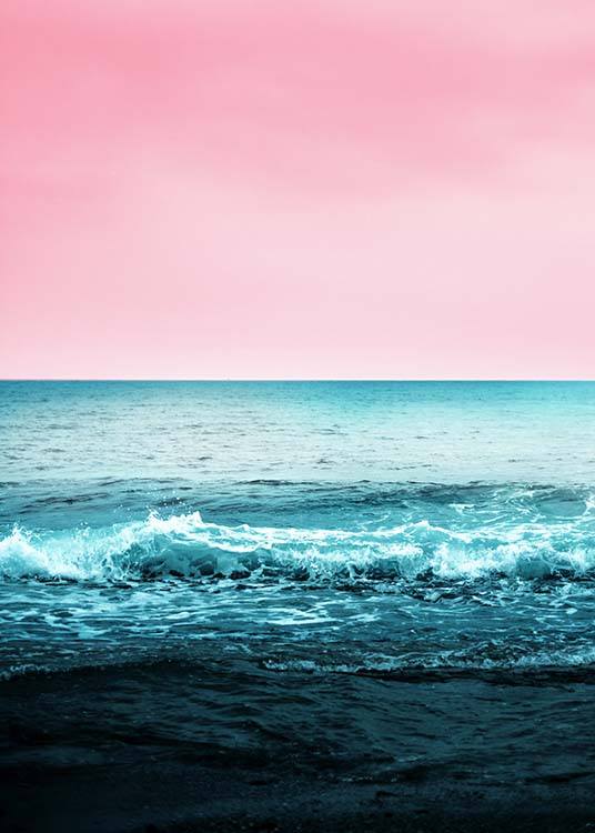 Pink Sky Beach Plakat