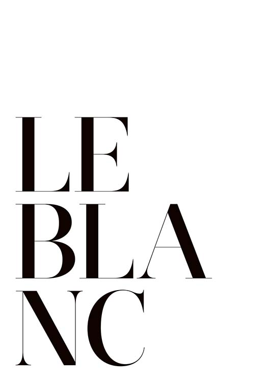 Le Blanc Plakat