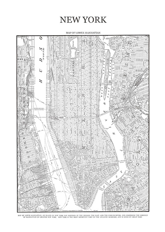 Map Of Manhattan, Plakat