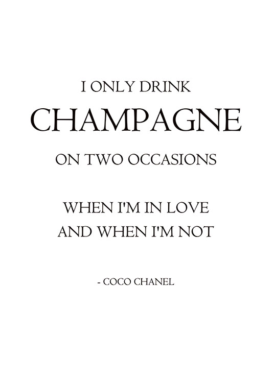 I Only Drink Champagne, Plakat