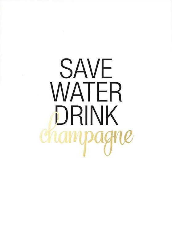 Save Water Gold, Plakat