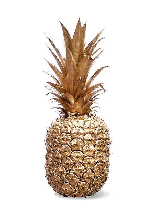 Gold Pineapple Plakat