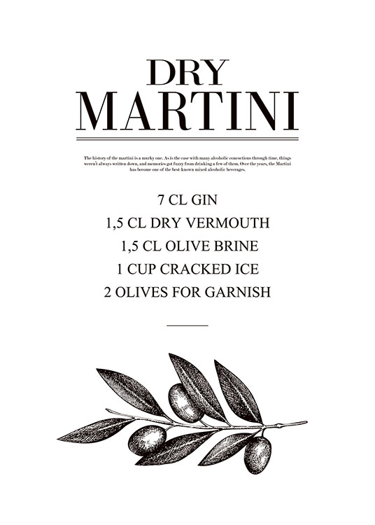 Dry Martini, Plakat