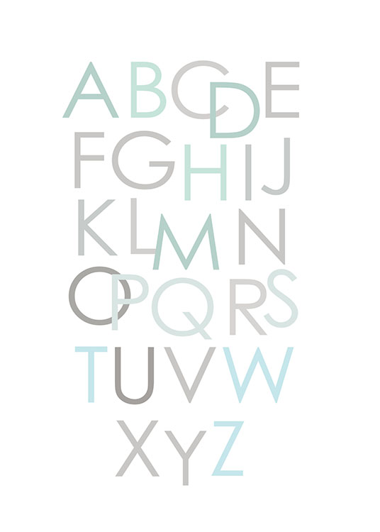 Alphabet Blue Eng, Plakat