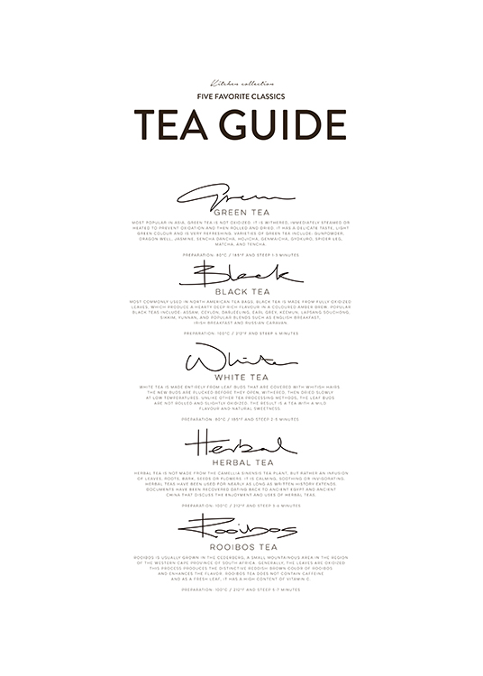 Five Tea Classics, Plakat