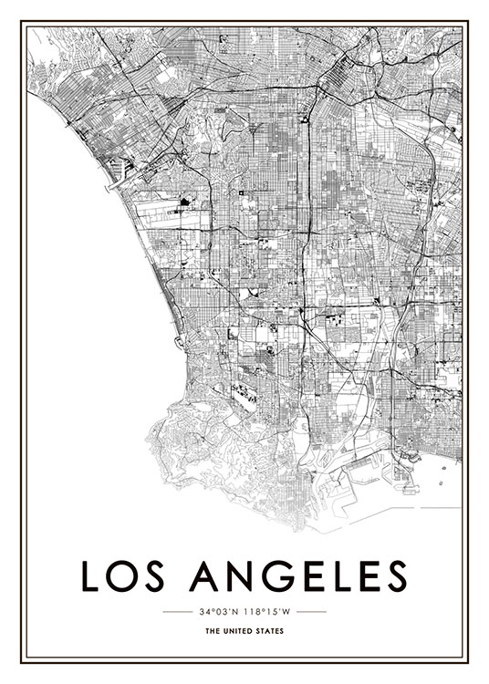 Los Angeles Map Plakat