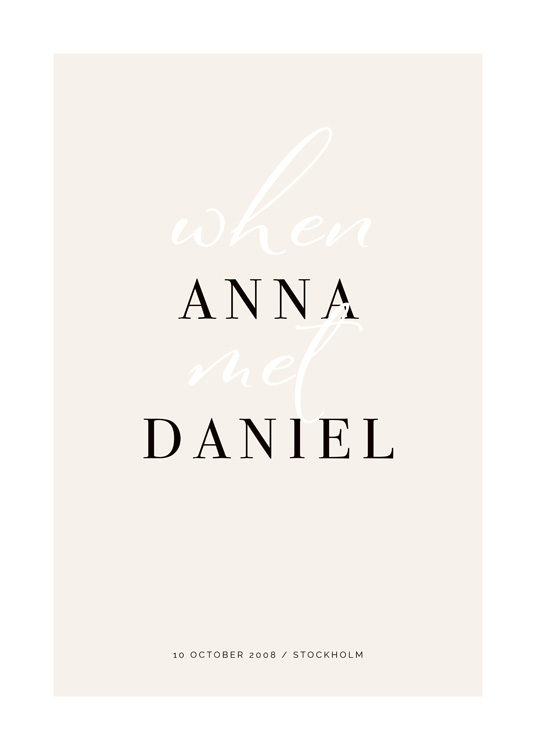 When They Met Personal Plakat